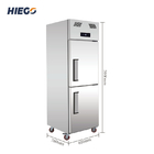 Réfrigérateur vertical droit d'affichage du congélateur R134a de porte à deux battants commerciale