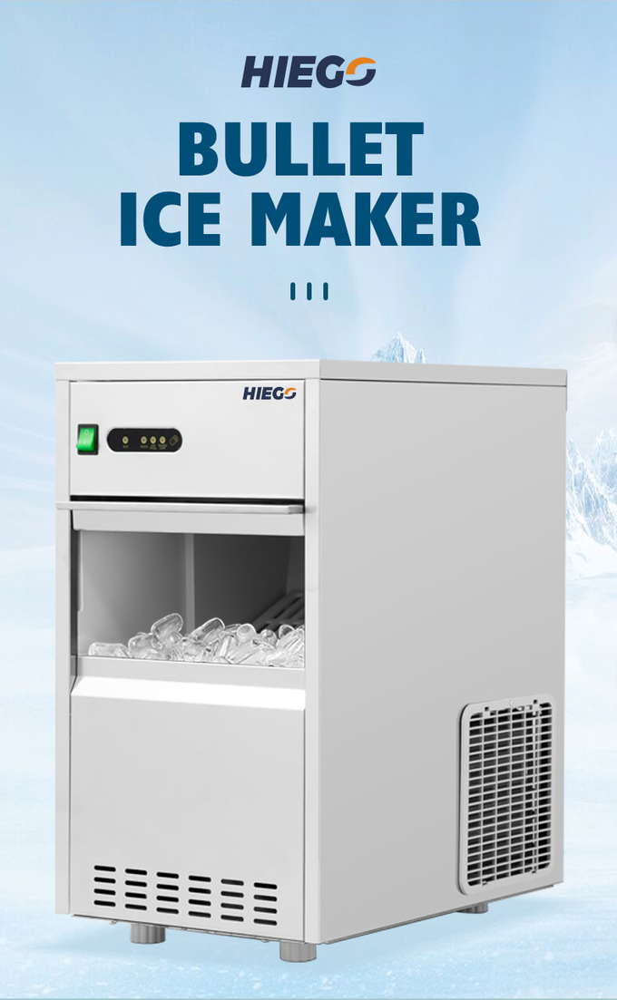 Machine à glace commerciale sans givre de pépite machine de glaçon de balle de 100 kilogrammes 700w 0