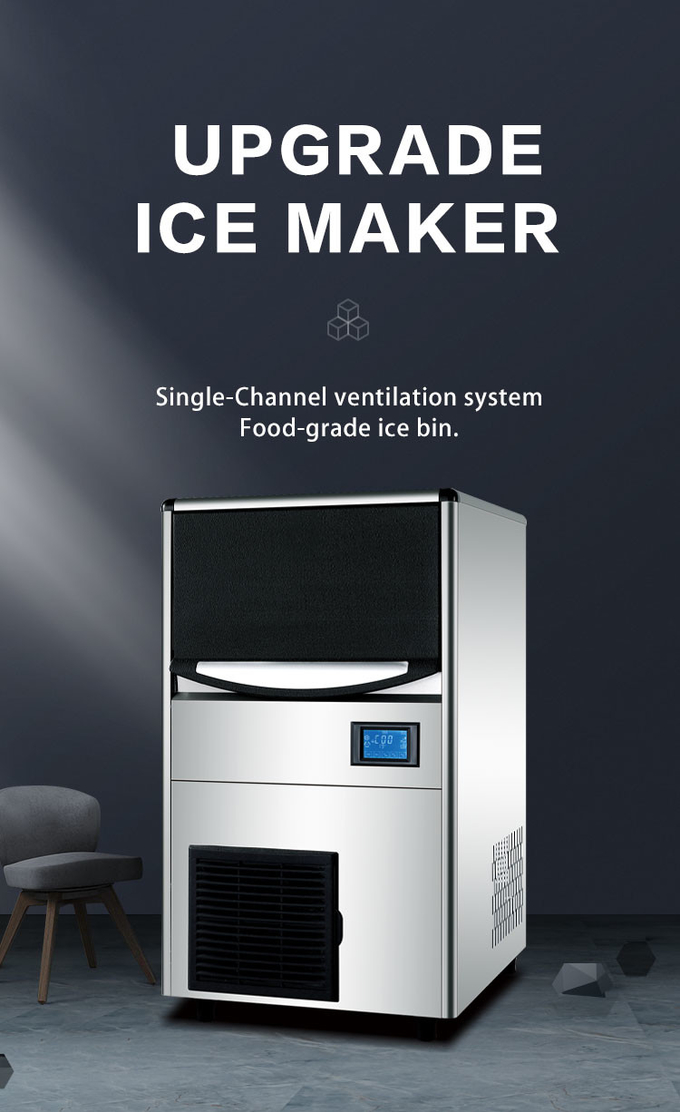 Machine à glace commerciale de 150 livres pour le fabricant automatique de glaçons de la boutique 60kg d'hôtel de barre 0
