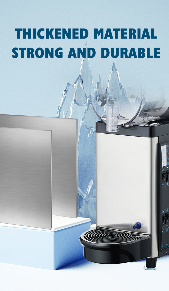 machine commerciale de presse-fruits de neige fondue de glace de Smoothie de réservoirs de la machine 2 de la neige fondue 36L 6