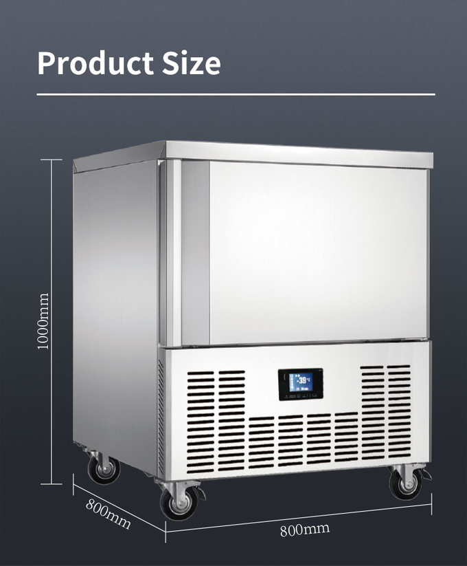 Refroidissement à l'air de refroidisseur de congélateur de 10 plateaux petit pour la congélation rapide de machine de réfrigération 7