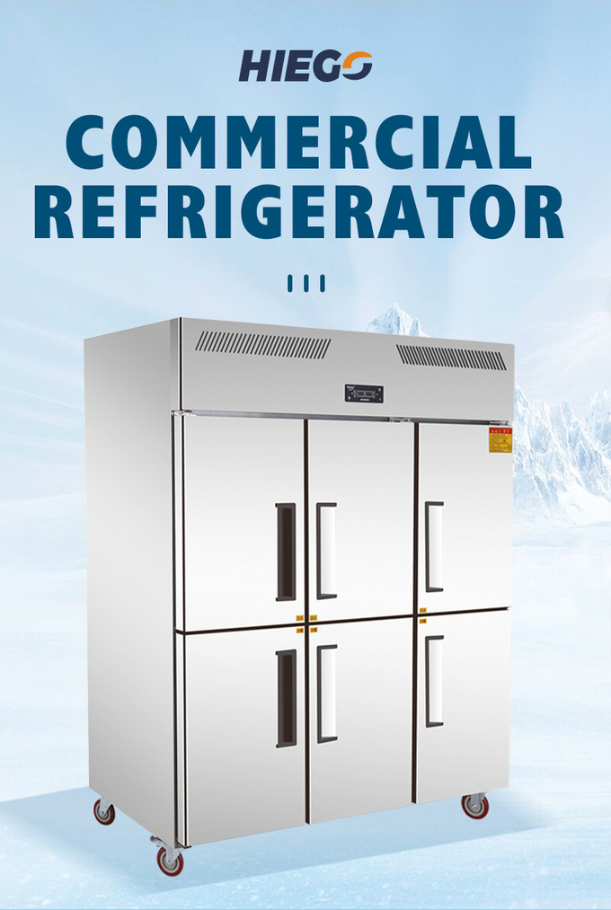 Congélateur droit commercial de portes du réfrigérateur 4 d'acier inoxydable 1