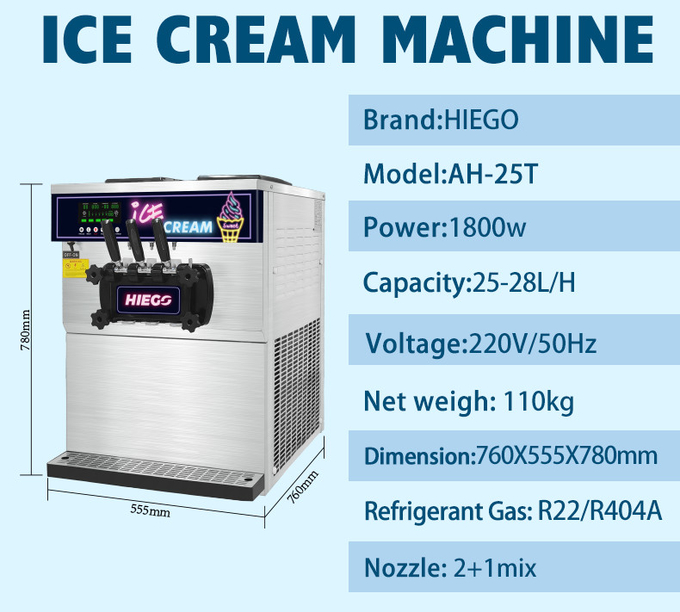 Machine commerciale de crème glacée de Gelato de l'hôtel 36l commercial mobile de fabricant 5