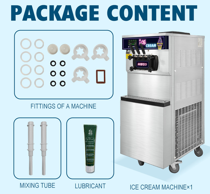 Machine commerciale de crème glacée de Gelato de l'hôtel 36l commercial mobile de fabricant 8