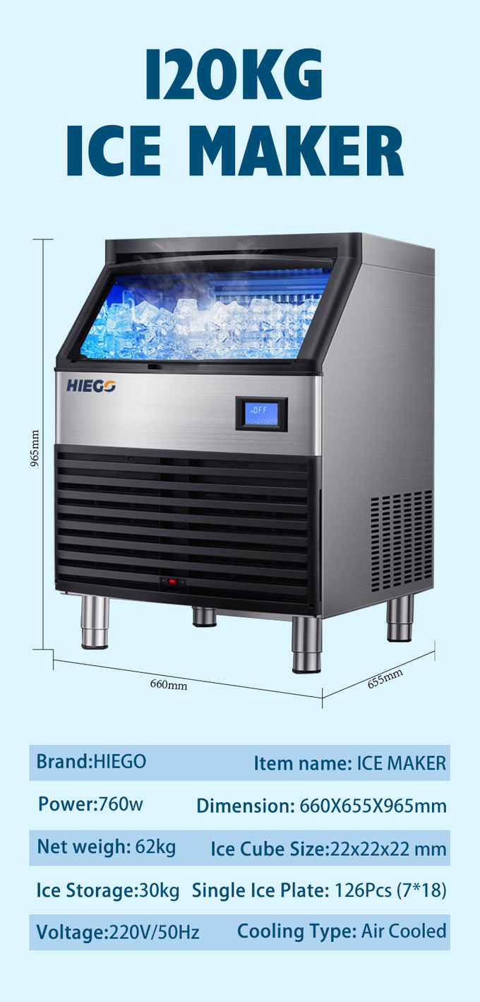 Refroidissement à l'air complètement automatique de machine à glaçons de réfrigérateur de la machine à glace 35kg 100kg 9