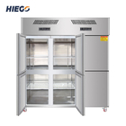 6 refroidissement direct droit du réfrigérateur R134a 1600L d'acier inoxydable de porte