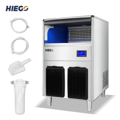 machine à glace industrielle portative 80kg de refroidissement par air de machine à glaçons de croissant de 80kg/24hr