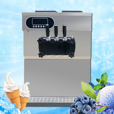 Machine à crème glacée molle commerciale 36-38l/H 3 dans 1 plateau de table de sorbetière