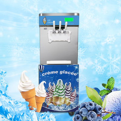 Machine molle de fabricant de saveurs de la machine 3 de crème glacée du service 25-28L/H