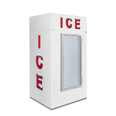 Dégivrez l'acier inoxydable extérieur d'armoire de crème glacée en verre de marchandiseur extérieur de glace de mur froid automatique