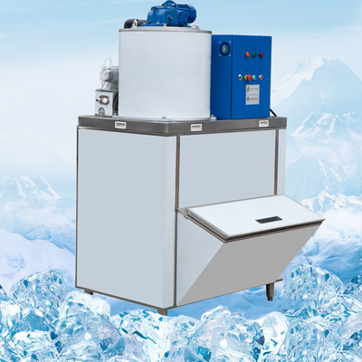 Fabricant commercial de cône de neige congelé d'acier inoxydable de machine à glace de flocon d'eau de mer de 300kg/24h