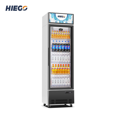 le réfrigérateur en verre simple d'affichage de la porte 368L a tout droit frigorifié le congélateur vertical