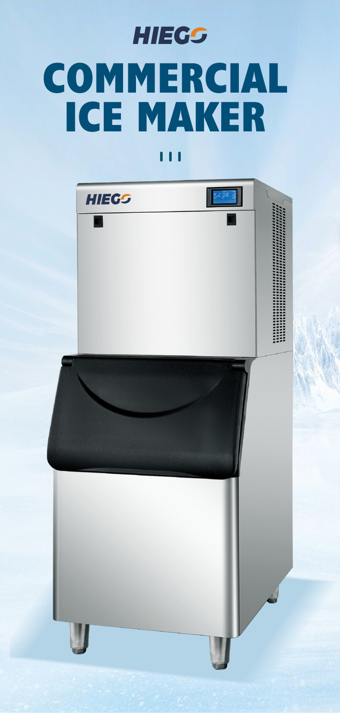 Machine à glace automatique 250KG/24H 22x22x22mm Machine à glace commerciale avec poubelle 150kg 1
