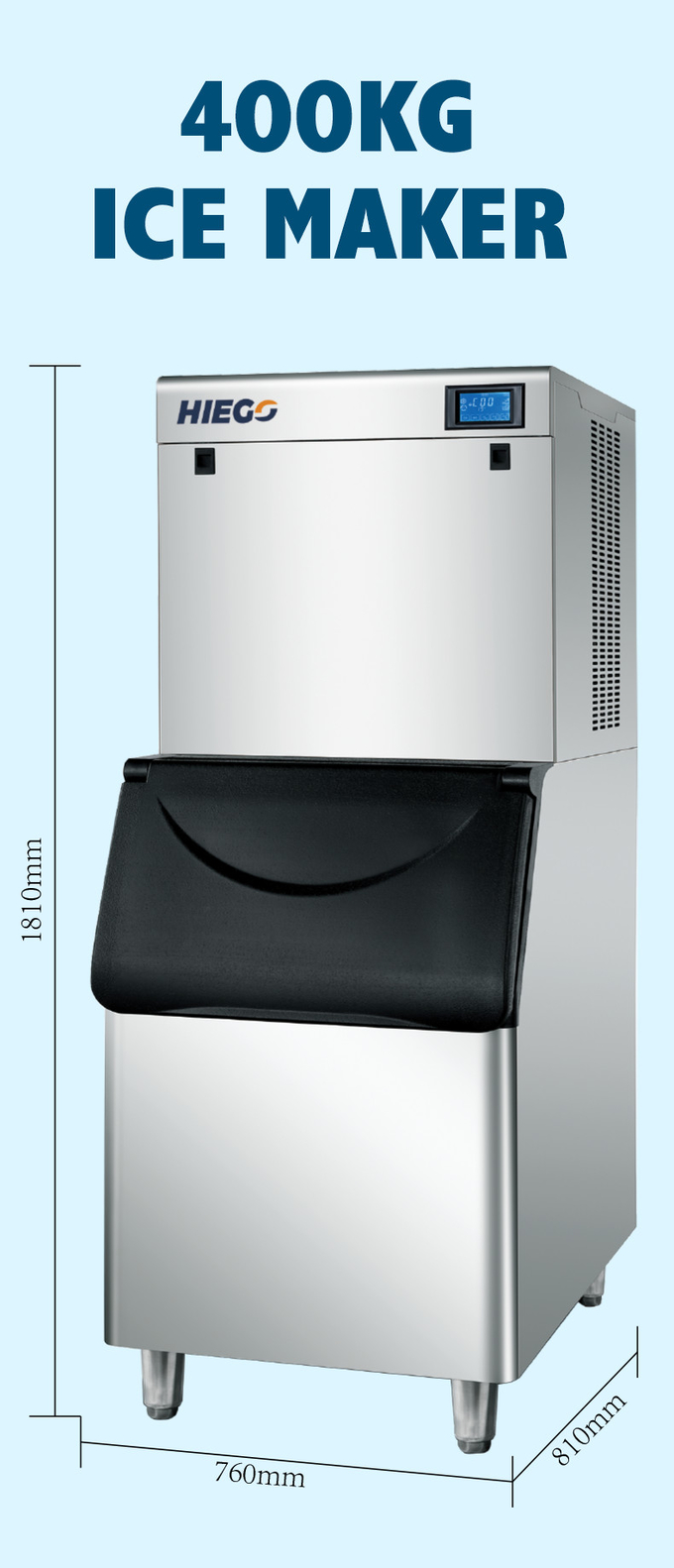machine à glace automatique de 400kg R404a grande capacité élevée de la production 150kg 7