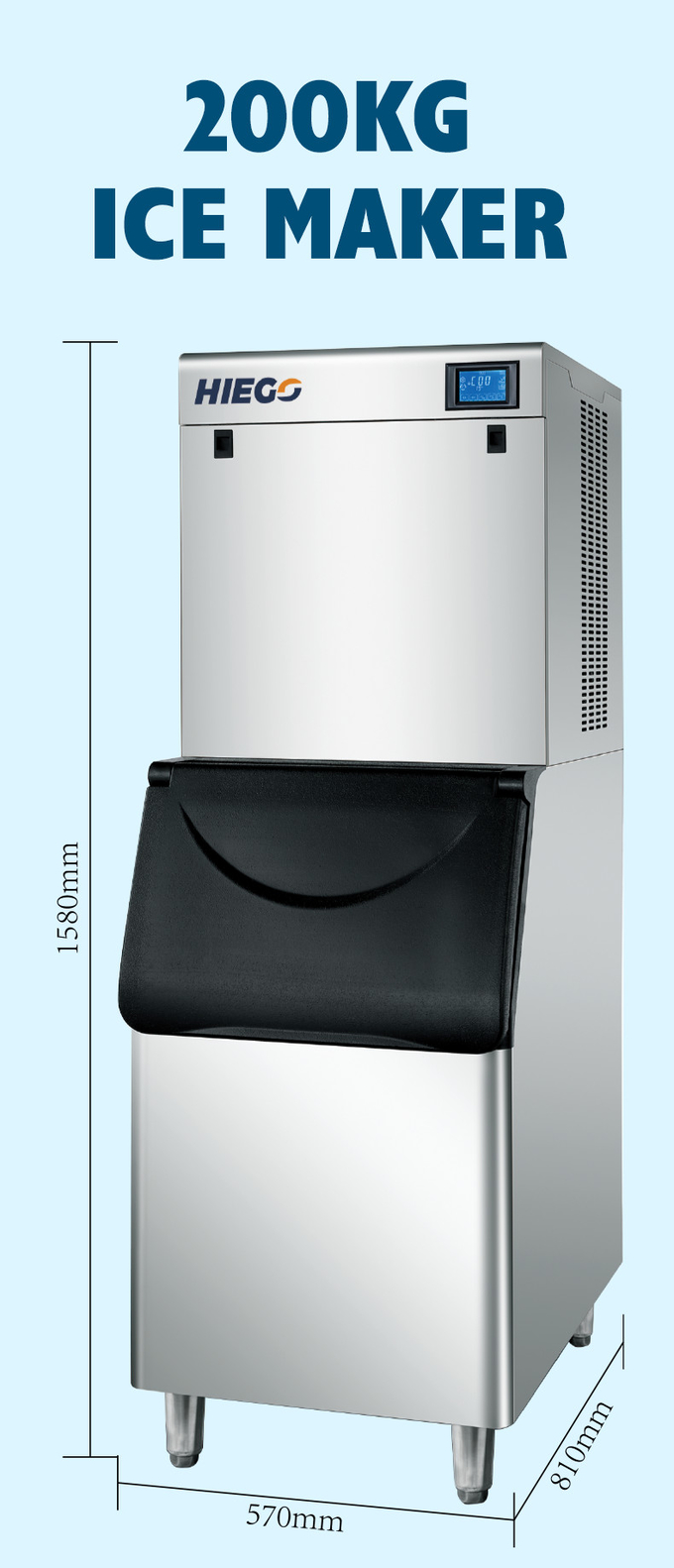 Machines à glace automatiques de machine à glaçons de fabricant de glaçons commerciaux de 200kg/24H pour l'usage d'hôtel 7
