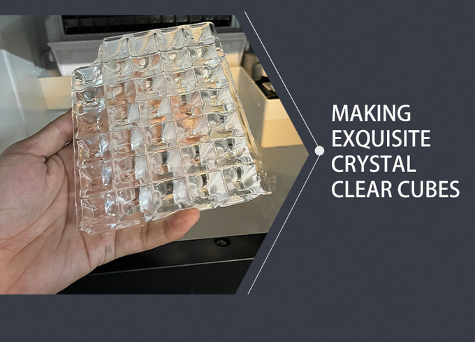 machine à glace du cube 100kg/24h refroidie par air avec la machine à glaçons de compteur de barre de commande numérique 3