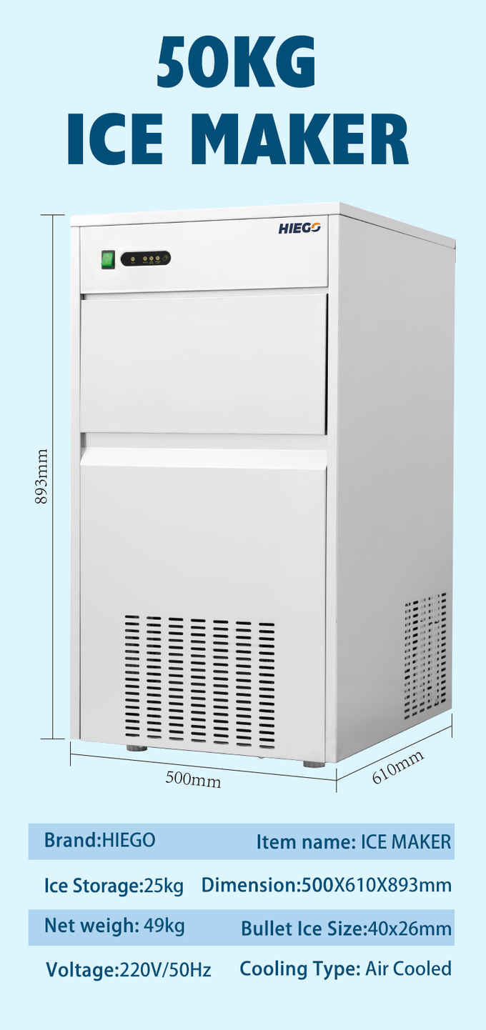 machine à glace portative commerciale de machine à glace de granule de la cuisine 50kg R134a 7