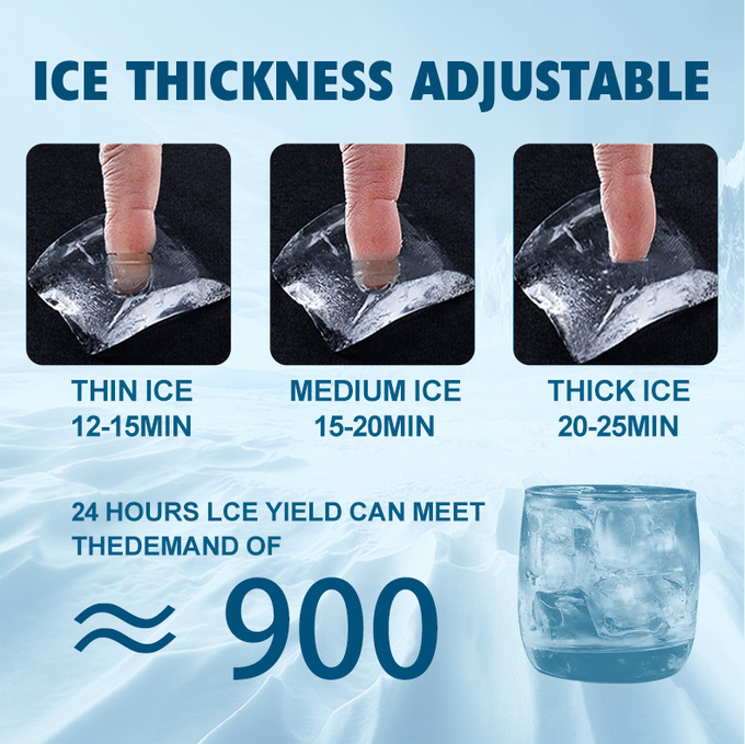 glace de machine à glace du croissant 150lb, machine à glaçons commerciale de cube avec le casier 70lb 2