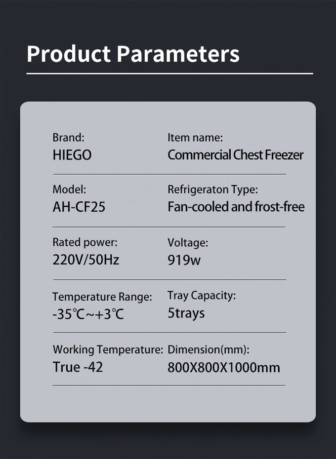 Refroidissement à l'air de refroidisseur de congélateur de 10 plateaux petit pour la congélation rapide de machine de réfrigération 8
