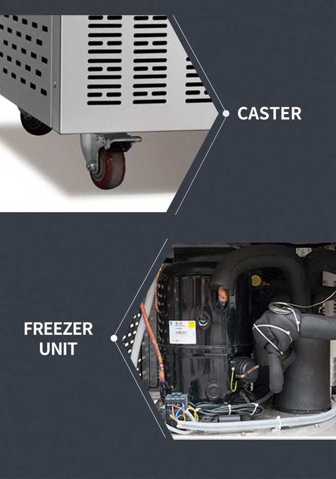 100-200l Blast Freezer Refroidisseur Commercial 5 10 15 Plateaux Petite congélation rapide 14
