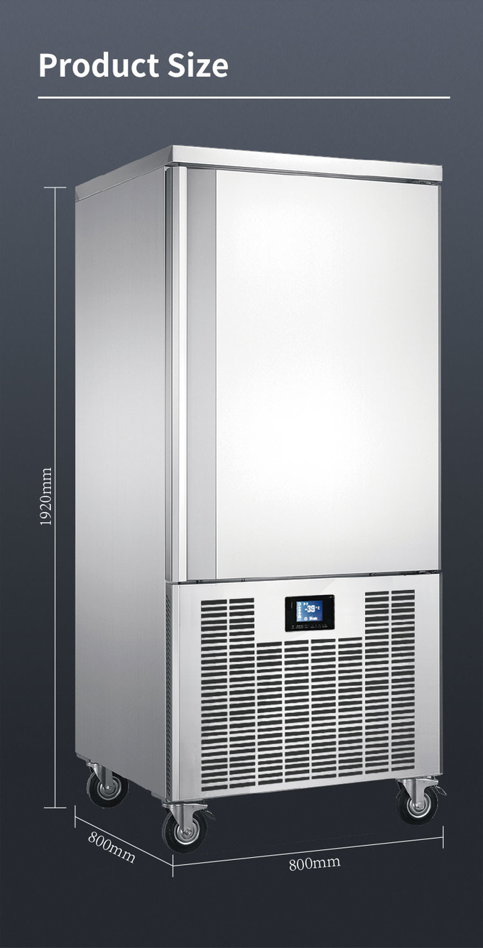 Refroidissement à l'air de refroidisseur de congélateur de 10 plateaux petit pour la congélation rapide de machine de réfrigération 11