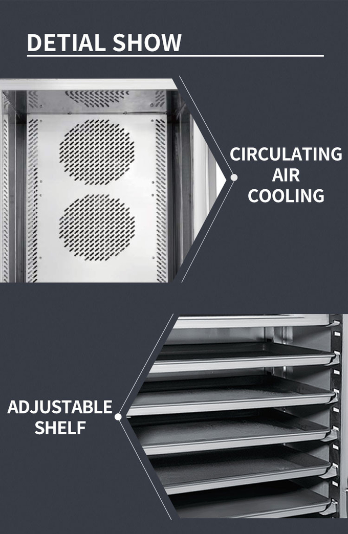 Refroidissement à l'air de refroidisseur de congélateur de 10 plateaux petit pour la congélation rapide de machine de réfrigération 13
