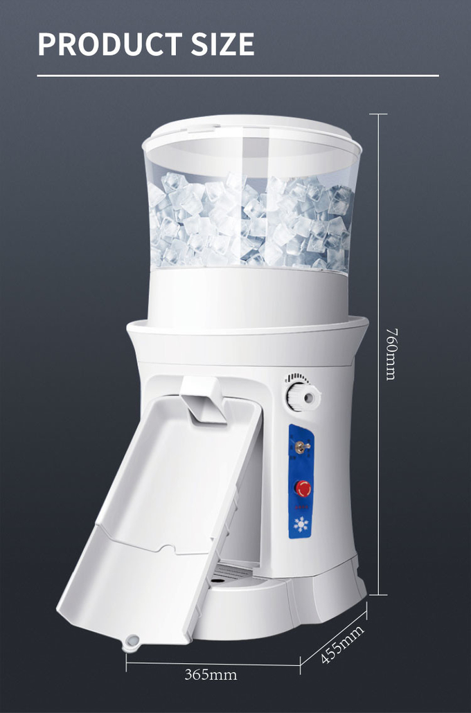 Machine électrique commerciale réglable de broyeur de glace de la machine 320rpm de cône de neige de rasoir de glace de bureau 0