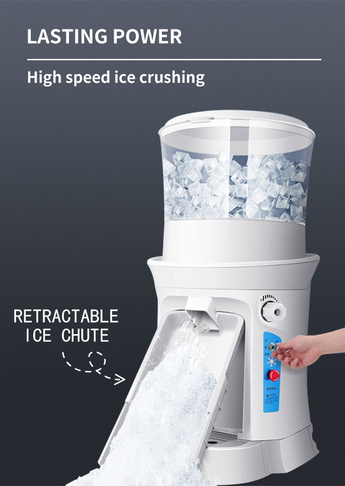 Machine électrique commerciale réglable de broyeur de glace de la machine 320rpm de cône de neige de rasoir de glace de bureau 2