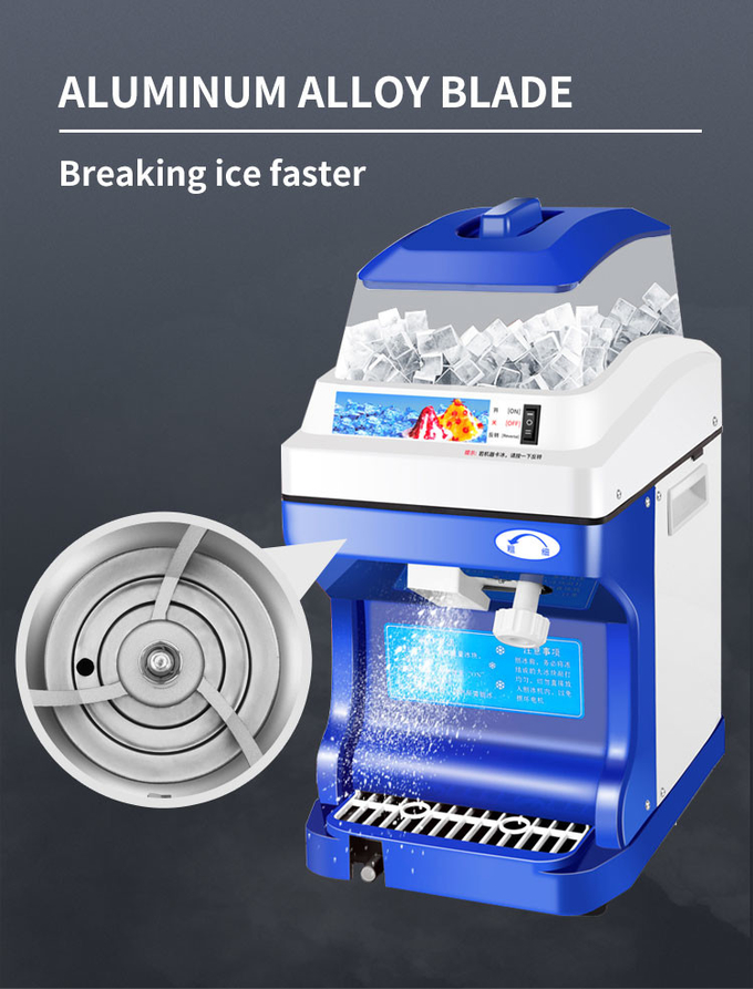 5l 320rpm Commercial Snowcone Machine Rasoir à glace pilée en aluminium 4