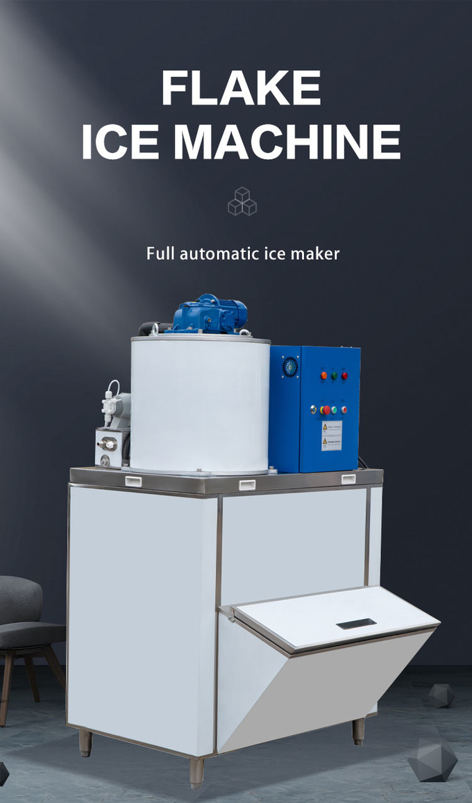 Flocon de glace 500KG/24H faisant la machine commerciale de cône de neige de glace de bloc de refroidissement par air de machine 0