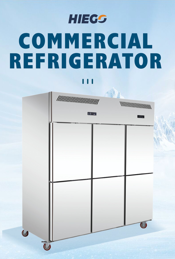 1000 litres de réfrigérateur du Cabinet solides solubles GN2/1 de refroidissement droit commercial de fan 0